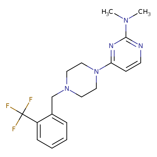 N,N-dimethyl-4-(4-{[2-(trifluoromethyl)phenyl]methyl}piperazin-1-yl)pyrimidin-2-amine