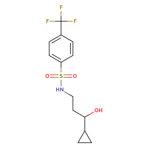 N-(3-cyclopropyl-3-hydroxypropyl)-4-(trifluoromethyl)benzene-1-sulfonamide