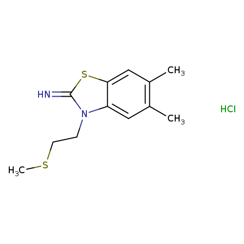 5,6-dimethyl-3-[2-(methylsulfanyl)ethyl]-2,3-dihydro-1,3-benzothiazol-2-imine hydrochloride