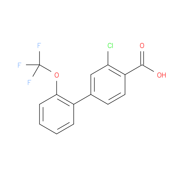2-Chloro-4-[2-(trifluoromethoxy)phenyl]benzoic acid