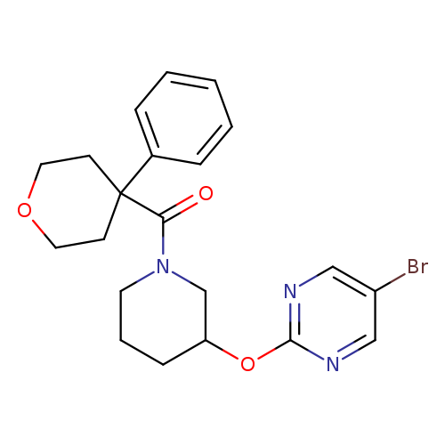5-bromo-2-{[1-(4-phenyloxane-4-carbonyl)piperidin-3-yl]oxy}pyrimidine