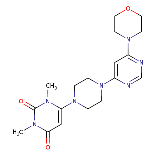 1,3-dimethyl-6-{4-[6-(morpholin-4-yl)pyrimidin-4-yl]piperazin-1-yl}-1,2,3,4-tetrahydropyrimidine-2,4-dione