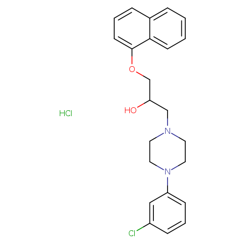 1-[4-(3-chlorophenyl)piperazin-1-yl]-3-(naphthalen-1-yloxy)propan-2-ol hydrochloride