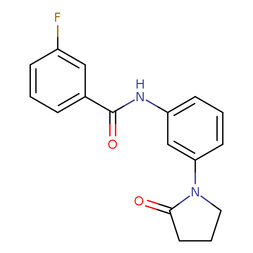 3-fluoro-N-[3-(2-oxopyrrolidin-1-yl)phenyl]benzamide