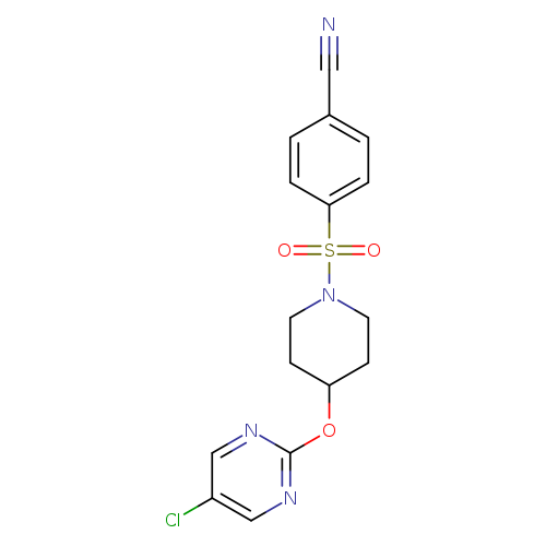 4-({4-[(5-chloropyrimidin-2-yl)oxy]piperidin-1-yl}sulfonyl)benzonitrile