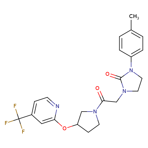 1-(4-methylphenyl)-3-[2-oxo-2-(3-{[4-(trifluoromethyl)pyridin-2-yl]oxy}pyrrolidin-1-yl)ethyl]imidazolidin-2-one