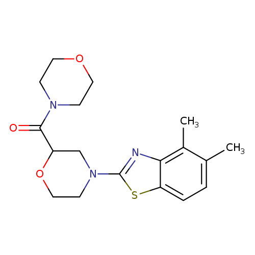4,5-dimethyl-2-[2-(morpholine-4-carbonyl)morpholin-4-yl]-1,3-benzothiazole