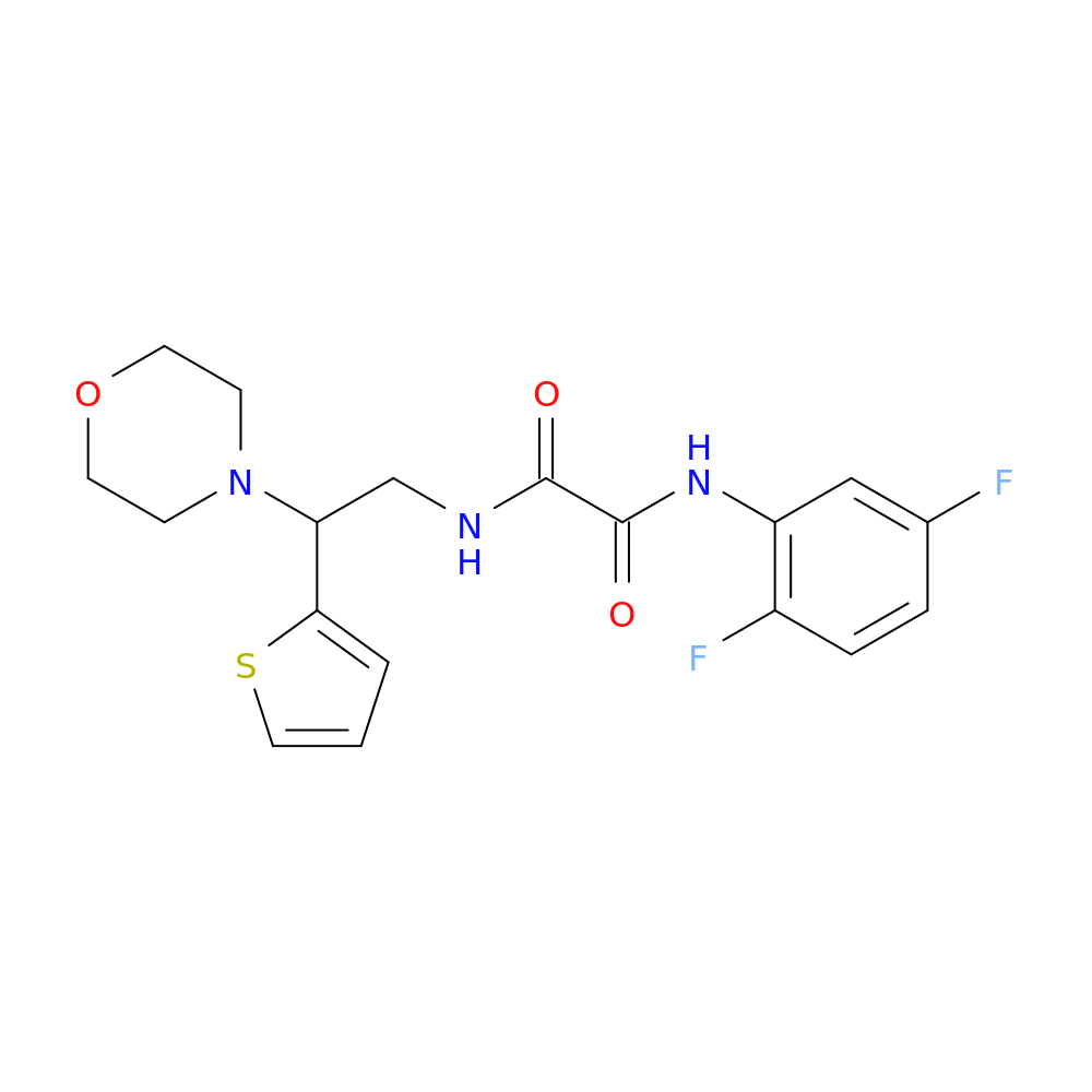 N-(2,5-difluorophenyl)-N'-[2-(morpholin-4-yl)-2-(thiophen-2-yl)ethyl]ethanediamide
