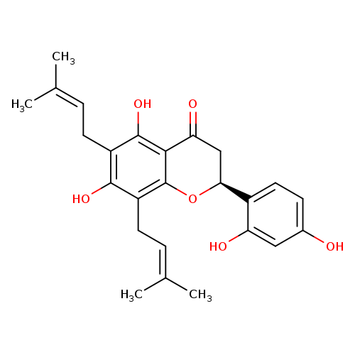 (S)-2-(2,4-Dihydroxyphenyl)-5,7-dihydroxy-6,8-bis(3-methylbut-2-en-1-yl)chroman-4-one