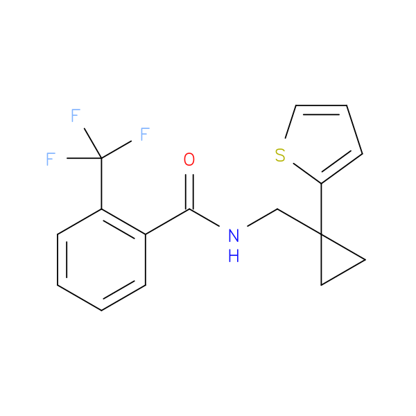 N-{[1-(thiophen-2-yl)cyclopropyl]methyl}-2-(trifluoromethyl)benzamide