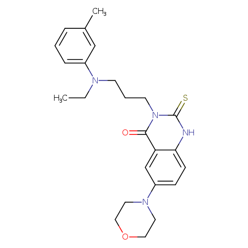 3-{3-[ethyl(3-methylphenyl)amino]propyl}-6-(morpholin-4-yl)-2-sulfanylidene-1,2,3,4-tetrahydroquinazolin-4-one