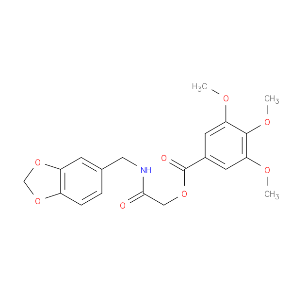 {[(2H-1,3-benzodioxol-5-yl)methyl]carbamoyl}methyl 3,4,5-trimethoxybenzoate