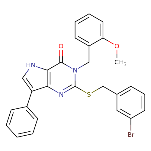 2-{[(3-bromophenyl)methyl]sulfanyl}-3-[(2-methoxyphenyl)methyl]-7-phenyl-3H,4H,5H-pyrrolo[3,2-d]pyrimidin-4-one