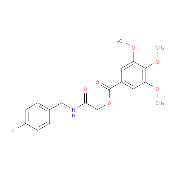 {[(4-fluorophenyl)methyl]carbamoyl}methyl 3,4,5-trimethoxybenzoate