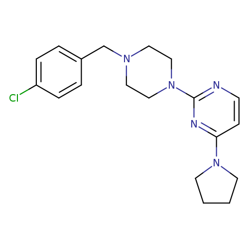 2-{4-[(4-chlorophenyl)methyl]piperazin-1-yl}-4-(pyrrolidin-1-yl)pyrimidine