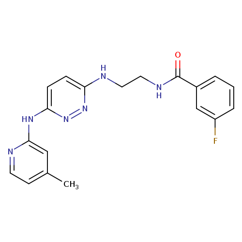 3-fluoro-N-[2-({6-[(4-methylpyridin-2-yl)amino]pyridazin-3-yl}amino)ethyl]benzamide
