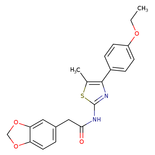 2-(2H-1,3-benzodioxol-5-yl)-N-[4-(4-ethoxyphenyl)-5-methyl-1,3-thiazol-2-yl]acetamide