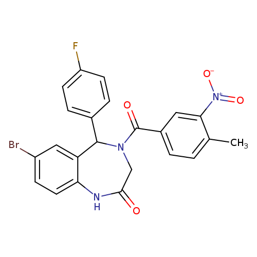 7-bromo-5-(4-fluorophenyl)-4-(4-methyl-3-nitrobenzoyl)-2,3,4,5-tetrahydro-1H-1,4-benzodiazepin-2-one