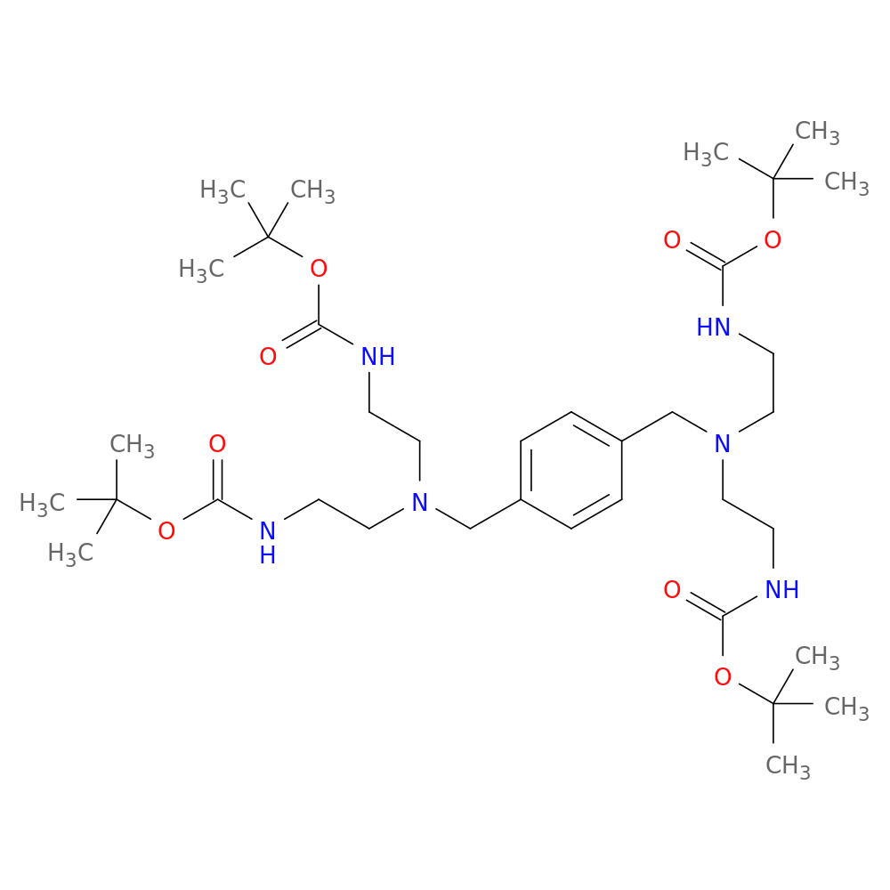 (2-[(4-([Bis-(2-tert-butoxycarbonylamino-ethyl)-amino]-methyl)-benzyl)-(2-tert-butoxycarbonylamino-ethyl)-amino]-ethyl)-carbamic acid tert-butyl ester