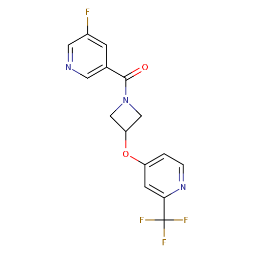 3-fluoro-5-(3-{[2-(trifluoromethyl)pyridin-4-yl]oxy}azetidine-1-carbonyl)pyridine