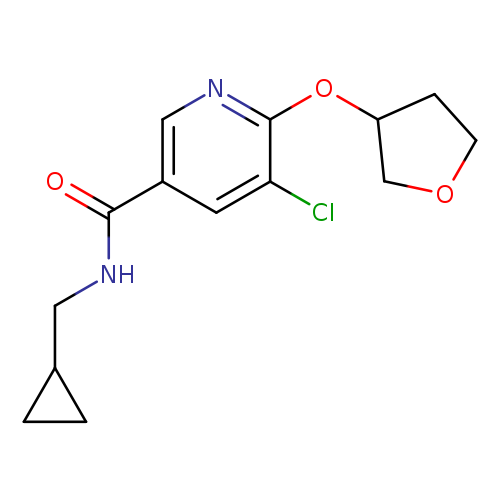5-chloro-N-(cyclopropylmethyl)-6-(oxolan-3-yloxy)pyridine-3-carboxamide