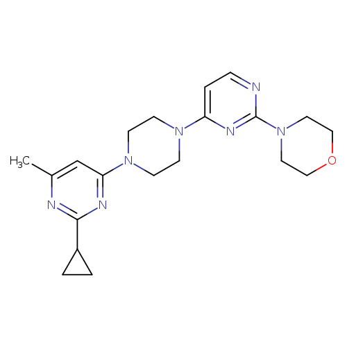 4-{4-[4-(2-cyclopropyl-6-methylpyrimidin-4-yl)piperazin-1-yl]pyrimidin-2-yl}morpholine