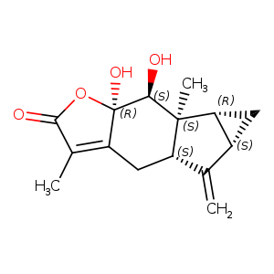 4a,5,5a,6,6a,6b,7,7a-Octahydro-7,7a-dihydroxy-3,6b-dimethyl-5-methylenecycloprop[2,3]indeno[5,6-b]furan-2(4H)-one