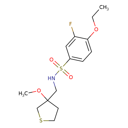 4-ethoxy-3-fluoro-N-[(3-methoxythiolan-3-yl)methyl]benzene-1-sulfonamide