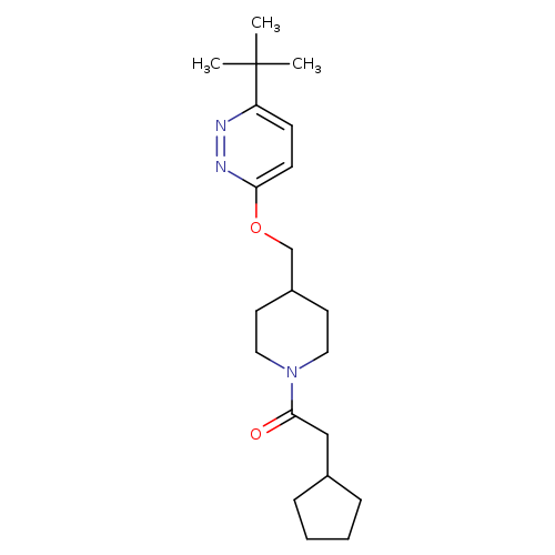 1-(4-{[(6-tert-butylpyridazin-3-yl)oxy]methyl}piperidin-1-yl)-2-cyclopentylethan-1-one