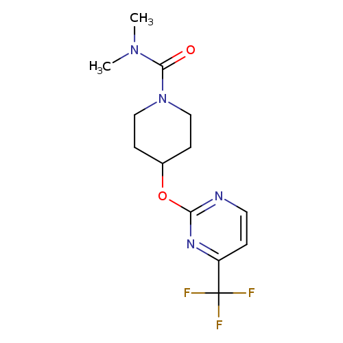 N,N-dimethyl-4-{[4-(trifluoromethyl)pyrimidin-2-yl]oxy}piperidine-1-carboxamide