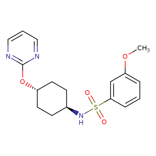 3-methoxy-N-[(1r,4r)-4-(pyrimidin-2-yloxy)cyclohexyl]benzene-1-sulfonamide