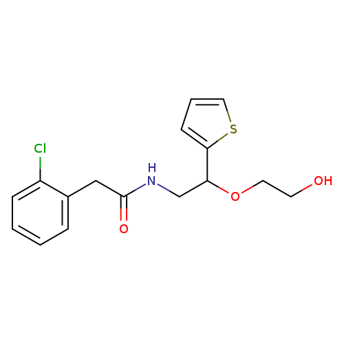 2-(2-chlorophenyl)-N-[2-(2-hydroxyethoxy)-2-(thiophen-2-yl)ethyl]acetamide