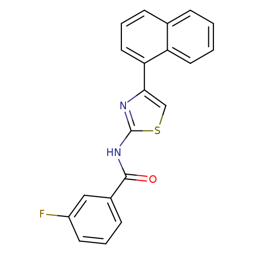 3-fluoro-N-[4-(naphthalen-1-yl)-1,3-thiazol-2-yl]benzamide