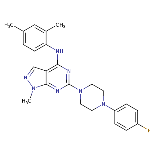 N-(2,4-dimethylphenyl)-6-[4-(4-fluorophenyl)piperazin-1-yl]-1-methyl-1H-pyrazolo[3,4-d]pyrimidin-4-amine